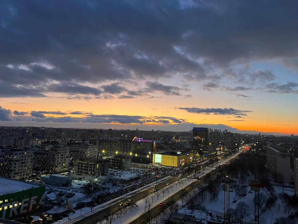 Apartament Skyscrapper Z Widokiem Na Panorame Warszawy Varsovia Exterior foto