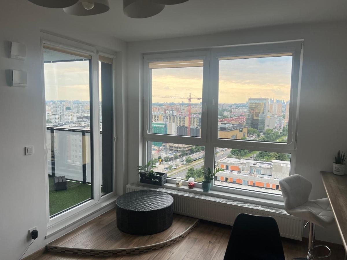 Apartament Skyscrapper Z Widokiem Na Panorame Warszawy Varsovia Exterior foto
